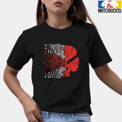 T-Shirt - Nike Dunk Low EMB NBA 75th Anniversary Chicago - Sneaker-Matching T-Shirt (Butterfly Lady) -Nike Dunk shop online mockupGenerator 4489