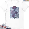 T-Shirt - Nike Dunk High Washed Denim Pack - Sneaker-Matching T-Shirt (Wild Flower)