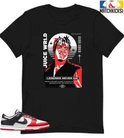 T-Shirt - Nike Dunk Low EMB NBA 75th Anniversary Chicago - Sneaker-Matching T-Shirt (Juice Wrld)