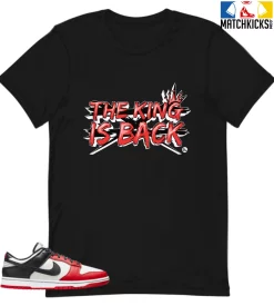 T-Shirt - Nike Dunk Low EMB NBA 75th Anniversary Chicago - Sneaker-Matching T-Shirt (The King Is Back)