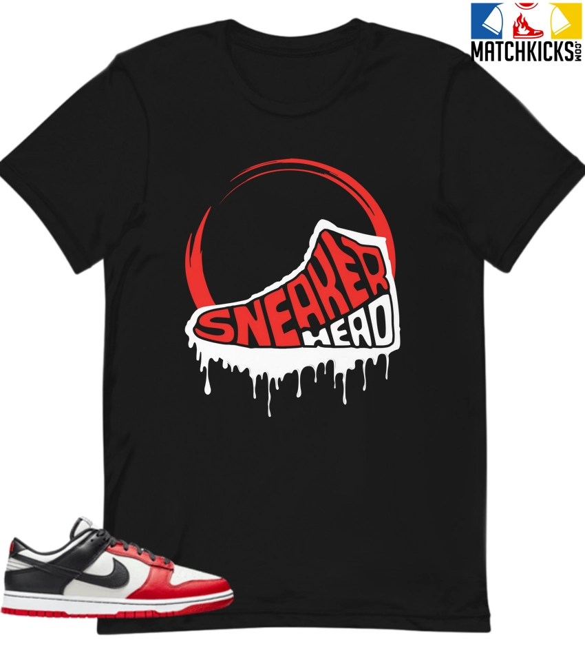 T-Shirt - Nike Dunk Low EMB NBA 75th Anniversary Chicago - Sneaker-Matching T-Shirt (SneakerHead Inside) 3 T-Shirt - Nike Dunk Low EMB NBA 75th Anniversary Chicago - Sneaker-Matching T-Shirt (SneakerHead Inside)