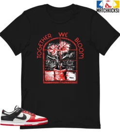 T-Shirt - Nike Dunk Low EMB NBA 75th Anniversary Chicago - Sneaker-Matching T-Shirt (Together We Bloom)