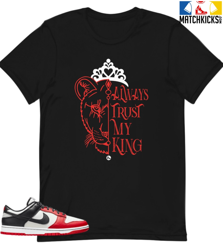 T-Shirt - Nike Dunk Low EMB NBA 75th Anniversary Chicago - Sneaker-Matching T-Shirt (FEMALE QUEEN) 3 T-Shirt - Nike Dunk Low EMB NBA 75th Anniversary Chicago - Sneaker-Matching T-Shirt (FEMALE QUEEN)