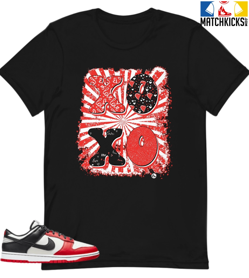 T-Shirt - Nike Dunk Low EMB NBA 75th Anniversary Chicago - Sneaker-Matching T-Shirt (XOXO) 3 T-Shirt - Nike Dunk Low EMB NBA 75th Anniversary Chicago - Sneaker-Matching T-Shirt (XOXO)