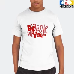 T-Shirt - Nike Dunk Low University Red (2020) - Sneaker-Matching T-Shirt (Believe In You) -Nike Dunk shop online mockupGenerator 4677