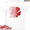 T-Shirt - Nike Dunk Low University Red (2020) - Sneaker-Matching T-Shirt (Butterfly Lady)