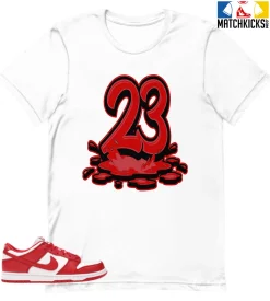 T-Shirt - Nike Dunk Low University Red (2020) - Sneaker-Matching T-Shirt (23 Splashing)