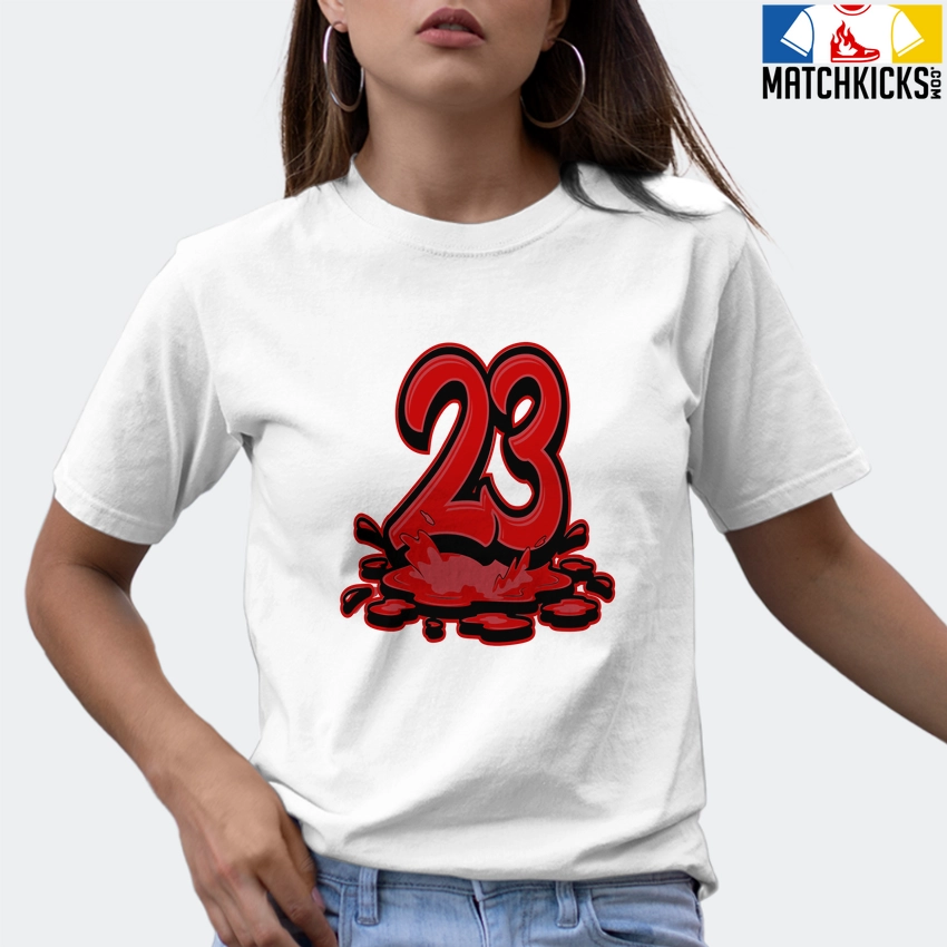 T-Shirt - Nike Dunk Low University Red (2020) - Sneaker-Matching T-Shirt (23 Splashing) 9 T-Shirt - Nike Dunk Low University Red (2020) - Sneaker-Matching T-Shirt (23 Splashing) - Image 7