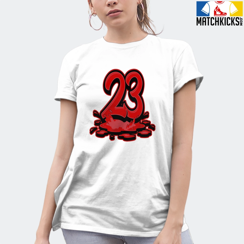 T-Shirt - Nike Dunk Low University Red (2020) - Sneaker-Matching T-Shirt (23 Splashing) 10 T-Shirt - Nike Dunk Low University Red (2020) - Sneaker-Matching T-Shirt (23 Splashing) - Image 8