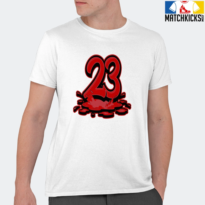 T-Shirt - Nike Dunk Low University Red (2020) - Sneaker-Matching T-Shirt (23 Splashing) 11 T-Shirt - Nike Dunk Low University Red (2020) - Sneaker-Matching T-Shirt (23 Splashing) - Image 9