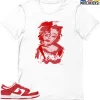 T-Shirt - Nike Dunk Low University Red (2020) - Sneaker-Matching T-Shirt (Marilyn Abstract) -Nike Dunk shop online mockupGenerator 4772