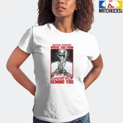 T-Shirt - Nike Dunk Low University Red (2020) - Sneaker-Matching T-Shirt (Never Forget Where You From) -Nike Dunk shop online mockupGenerator 4783