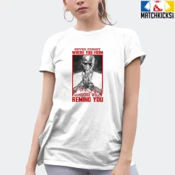 T-Shirt - Nike Dunk Low University Red (2020) - Sneaker-Matching T-Shirt (Never Forget Where You From) -Nike Dunk shop online mockupGenerator 4787