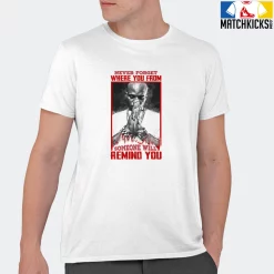 T-Shirt - Nike Dunk Low University Red (2020) - Sneaker-Matching T-Shirt (Never Forget Where You From) -Nike Dunk shop online mockupGenerator 4788