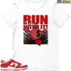T-Shirt - Nike Dunk Low University Red (2020) - Sneaker-Matching T-Shirt (RUN WITH IT)