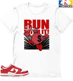 T-Shirt - Nike Dunk Low University Red (2020) - Sneaker-Matching T-Shirt (RUN WITH IT)