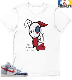 T-Shirt - Nike Dunk High Washed Denim Pack - Sneaker-Matching T-Shirt (Fresh Rabbit)