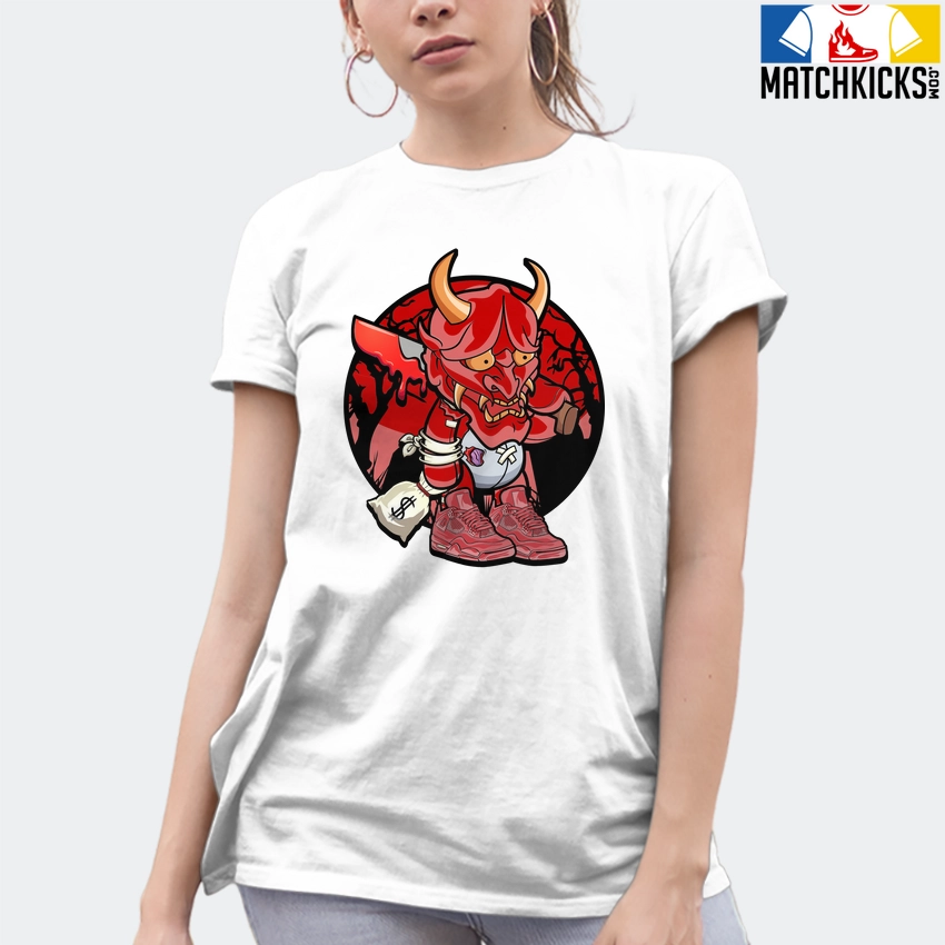 T-Shirt - Nike Dunk Low University Red (2020) - Sneaker-Matching T-Shirt (Money Devil) 10 T-Shirt - Nike Dunk Low University Red (2020) - Sneaker-Matching T-Shirt (Money Devil) - Image 8