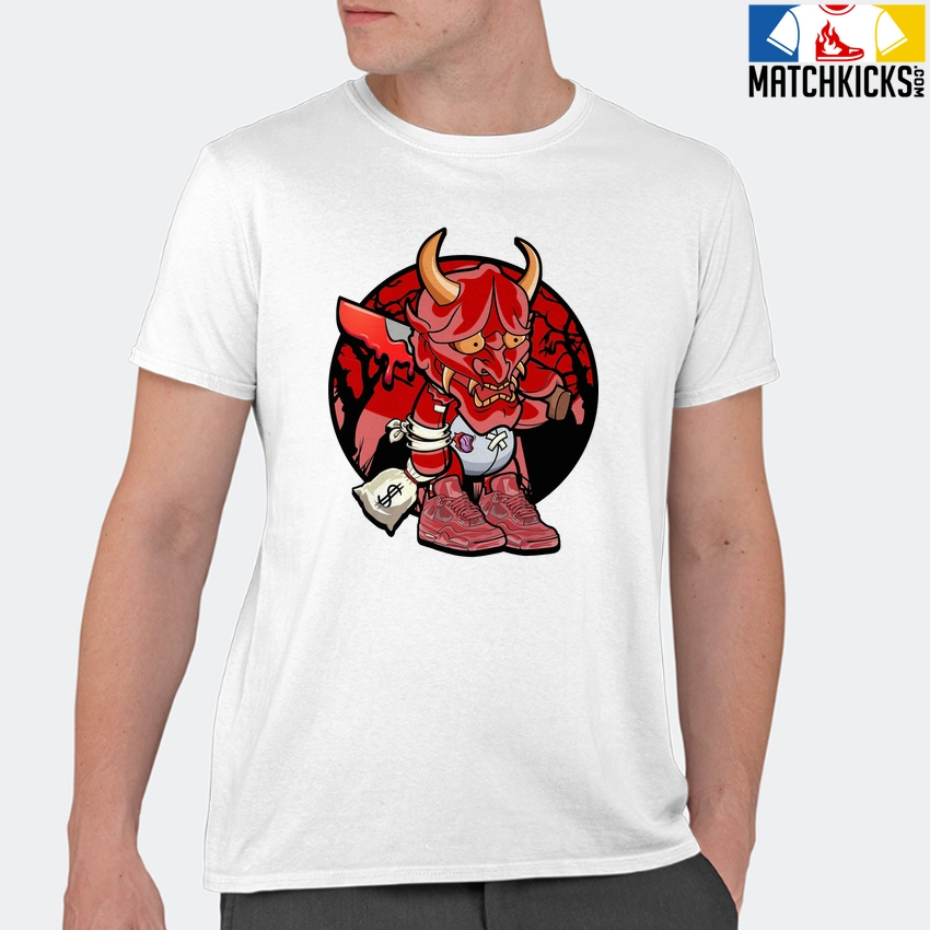 T-Shirt - Nike Dunk Low University Red (2020) - Sneaker-Matching T-Shirt (Money Devil) 11 T-Shirt - Nike Dunk Low University Red (2020) - Sneaker-Matching T-Shirt (Money Devil) - Image 9