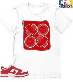 T-Shirt - Nike Dunk Low University Red (2020) - Sneaker-Matching T-Shirt (XOXO Basketball)