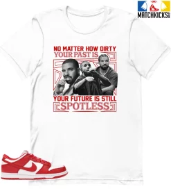 T-Shirt - Nike Dunk Low University Red (2020) - Sneaker-Matching T-Shirt (No Matter How Dirty)