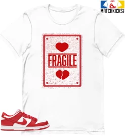 T-Shirt - Nike Dunk Low University Red (2020) - Sneaker-Matching T-Shirt (Fragile)