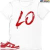 T-Shirt - Nike Dunk Low University Red (2020) - Sneaker-Matching T-Shirt (Rainbow Love Left) -Nike Dunk shop online mockupGenerator 4925