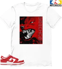 T-Shirt - Nike Dunk Low University Red (2020) - Sneaker-Matching T-Shirt (WARNING)