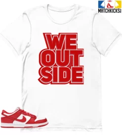T-Shirt - Nike Dunk Low University Red (2020) - Sneaker-Matching T-Shirt (We Outside)