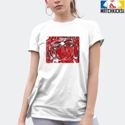 T-Shirt - Nike Dunk Low University Red (2020) - Sneaker-Matching T-Shirt (Abstract Face) -Nike Dunk shop online mockupGenerator 5021