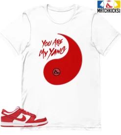 T-Shirt - Nike Dunk Low University Red (2020) - Sneaker-Matching T-Shirt (You Are My Yang)