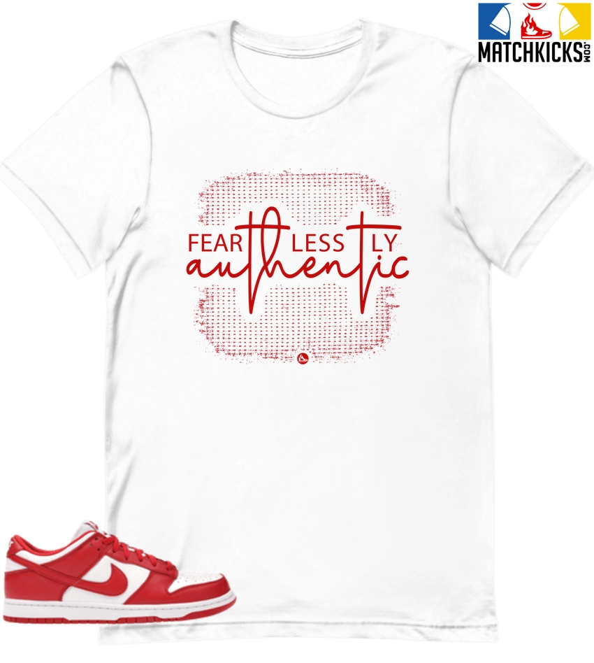 T-Shirt - Nike Dunk Low University Red (2020) - Sneaker-Matching T-Shirt (Fearlessly Authentic) 3 T-Shirt - Nike Dunk Low University Red (2020) - Sneaker-Matching T-Shirt (Fearlessly Authentic)