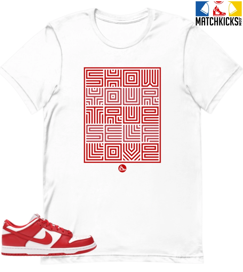 T-Shirt - Nike Dunk Low University Red (2020) - Sneaker-Matching T-Shirt (SELF LOVE) 3 T-Shirt - Nike Dunk Low University Red (2020) - Sneaker-Matching T-Shirt (SELF LOVE)