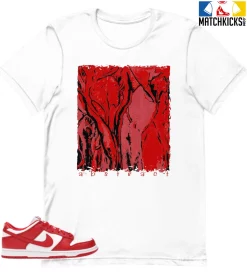 T-Shirt - Nike Dunk Low University Red (2020) - Sneaker-Matching T-Shirt (Abstract)