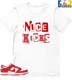 T-Shirt - Nike Dunk Low University Red (2020) - Sneaker-Matching T-Shirt (NICE KICKS)
