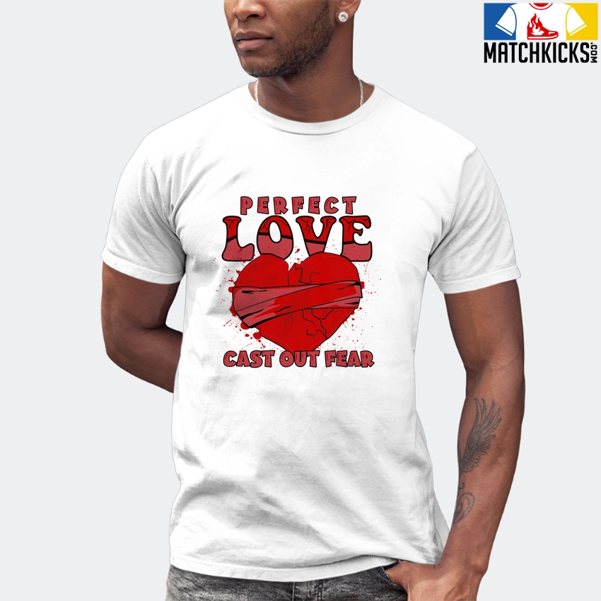 T-Shirt - Nike Dunk Low University Red (2020) - Sneaker-Matching T-Shirt (Perfect Love Cast Out Fear) 7 T-Shirt - Nike Dunk Low University Red (2020) - Sneaker-Matching T-Shirt (Perfect Love Cast Out Fear) - Image 5
