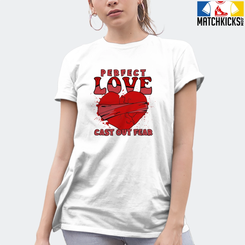 T-Shirt - Nike Dunk Low University Red (2020) - Sneaker-Matching T-Shirt (Perfect Love Cast Out Fear) 10 T-Shirt - Nike Dunk Low University Red (2020) - Sneaker-Matching T-Shirt (Perfect Love Cast Out Fear) - Image 8