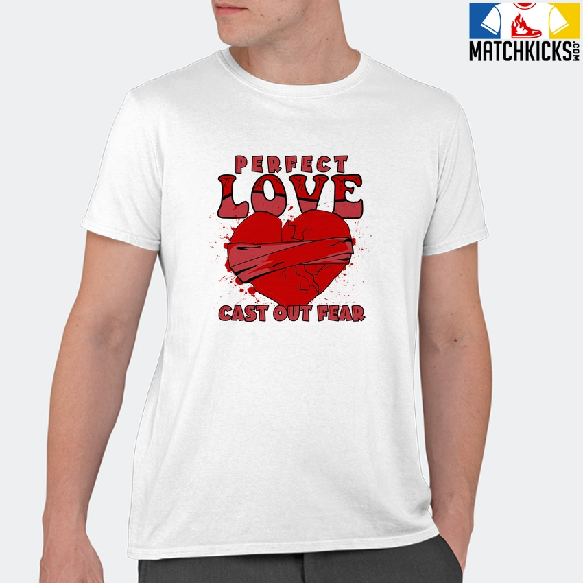 T-Shirt - Nike Dunk Low University Red (2020) - Sneaker-Matching T-Shirt (Perfect Love Cast Out Fear) 11 T-Shirt - Nike Dunk Low University Red (2020) - Sneaker-Matching T-Shirt (Perfect Love Cast Out Fear) - Image 9