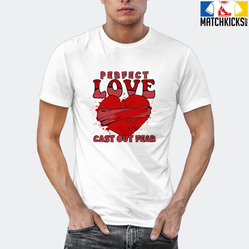 T-Shirt - Nike Dunk Low University Red (2020) - Sneaker-Matching T-Shirt (Perfect Love Cast Out Fear) 12 T-Shirt - Nike Dunk Low University Red (2020) - Sneaker-Matching T-Shirt (Perfect Love Cast Out Fear) - Image 10