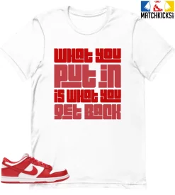 T-Shirt - Nike Dunk Low University Red (2020) - Sneaker-Matching T-Shirt (What You Get)