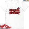 T-Shirt - Nike Dunk Low University Red (2020) - Sneaker-Matching T-Shirt (The King Is Back)