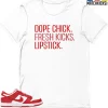 T-Shirt - Nike Dunk Low University Red (2020) - Sneaker-Matching T-Shirt (Dope Chick)