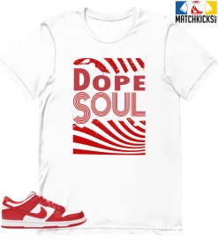 T-Shirt - Nike Dunk Low University Red (2020) - Sneaker-Matching T-Shirt (DOPE SOUL)
