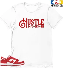T-Shirt - Nike Dunk Low University Red (2020) - Sneaker-Matching T-Shirt (Hustle 247)
