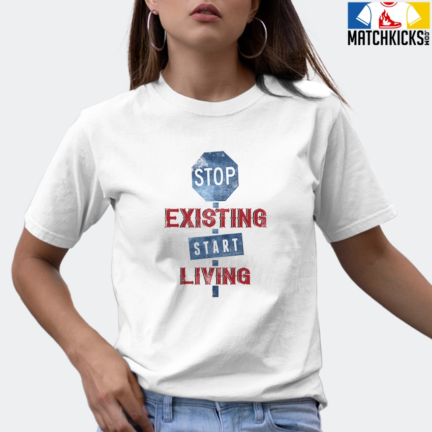 T-Shirt - Nike Dunk High Washed Denim Pack - Sneaker-Matching T-Shirt (Stop Existing Start Living) 9 T-Shirt - Nike Dunk High Washed Denim Pack - Sneaker-Matching T-Shirt (Stop Existing Start Living) - Image 7