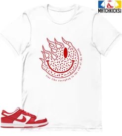 T-Shirt - Nike Dunk Low University Red (2020) - Sneaker-Matching T-Shirt (Keep Smiling)