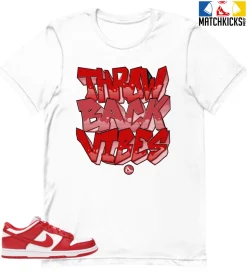 T-Shirt - Nike Dunk Low University Red (2020) - Sneaker-Matching T-Shirt (Throw Back Vibes)