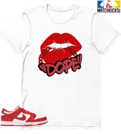 T-Shirt - Nike Dunk Low University Red (2020) - Sneaker-Matching T-Shirt (!!DOPE!!)