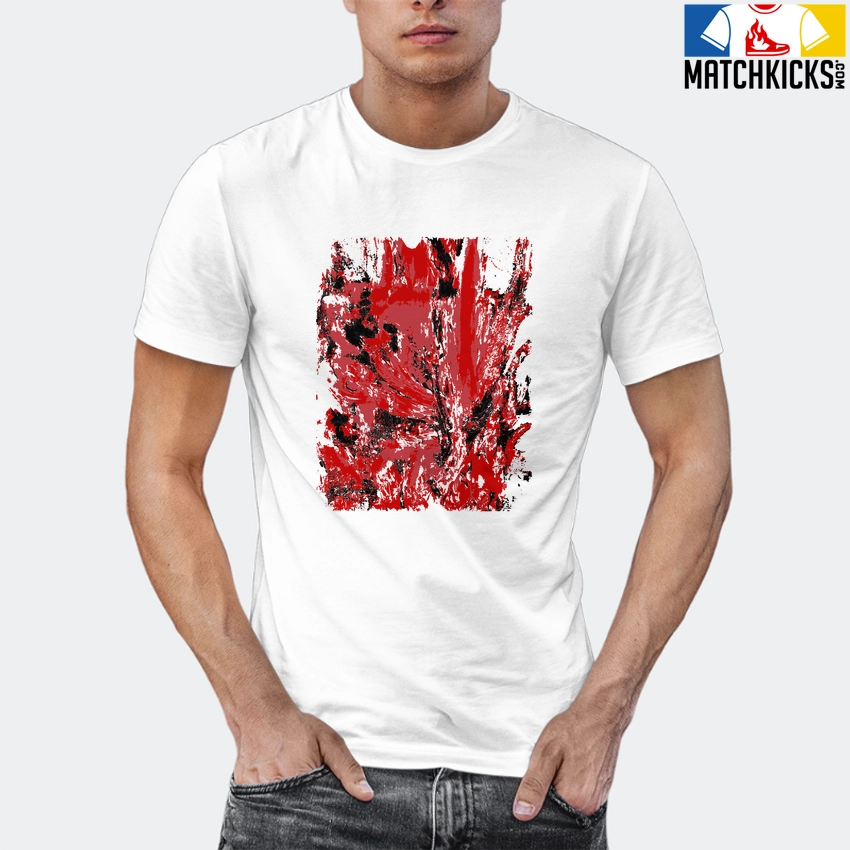 T-Shirt - Nike Dunk Low University Red (2020) - Sneaker-Matching T-Shirt (Abstract Flower) 12 T-Shirt - Nike Dunk Low University Red (2020) - Sneaker-Matching T-Shirt (Abstract Flower) - Image 10