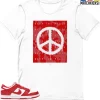 T-Shirt - Nike Dunk Low University Red (2020) - Sneaker-Matching T-Shirt (Keep The Peace) -Nike Dunk shop online mockupGenerator 5311
